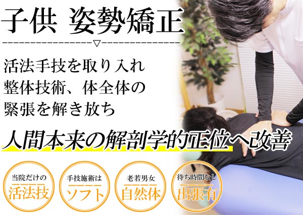 子供整体 姿勢矯正は名古屋のしらさぎ活法整体院トップ